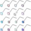 Best Lsnevsie Lsnevsie 20G Push In Theadless Nose Rings Studs Surgical Steel Hypoallergenic Nose Rings Studs Piercing Jewelry For Women Men Diamond 1.5Mm 2Mm 2.5Mm 3Mm