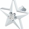 Online Animas Jewels Animas Jewels Certified 14K White Gold Star Stud Nose Pin For Women 0.03 Cttw Natural Diamond (G-H Color. I1 Clarity) Round Cut 5-Prong Setting Gifts