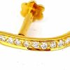 Clearance DIWANI Diwani 14K Gold Gii Certified 9 Natural Vvs Diamonds Engagement Wedding Nose Hoop Piercing Screw Ring Stud Pin Bali 0.060 Cents, G/H Color 18 Gauge Thick 8.0Mm Length Screw Back Post