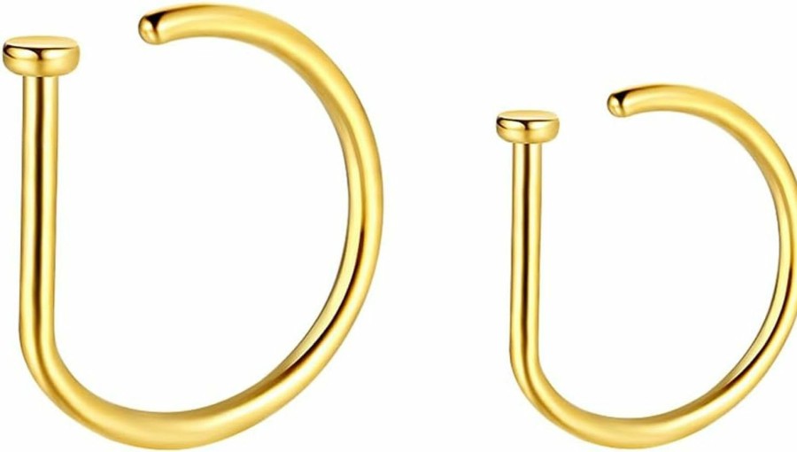 Wholesale VOJO Vojo G23 Titanium 20G Nose Rings Hoops L Shaped Screw Nose Studs Diamond Small Piercing Jewelry For Women Men