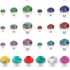 Wholesale Kridzisw Kridzisw 14G Titanium Dermal Piercing Jewelry Cubic Zirconia Turquoise Opal Dermal Top G23 Titanium Hypoallergenic Dermal Jewelry Body Piercings Ball Size 2Mm 3Mm 4Mm 9Pcs