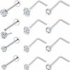 New Tkzndnm Tkzndnm Threadless Nose Stud Nose Rings Nose Studs Nose Piercing Jewelry Nose Ring Nose Piercings Nose Rings Studs Nose Stud Nose Rings For Women Surgical Steel Nose Ring Nose Piercing