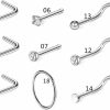 Best Gixaxak Gixaxak Nose Rings 0.8Mm Hoops Nose Piercings Jewelry For Women Men Screw Hypoallergenic Surgical Steel Studs Jewelry Surgical Stainless Steel Studs Silver Nose Rings