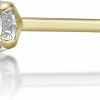 Best Lavari Jewelers Lavari Jewelers 20 Gauge Straight Bone Nose Ring For Women In 14K White Or Yellow Gold With 2 Mm 3 Mm Cubic Zirconia