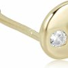 Hot AVORA Avora 14K Gold Simulated Diamond Cz Dainty Crescent Moon Nose Ring Body Jewelry (22 Gauge)