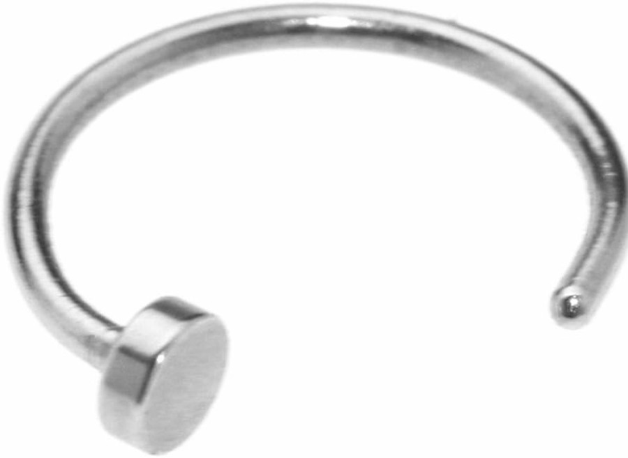 Hot SING F LTD Sing F Ltd 0.24Inch Nose Ring Surgical Steel Silver Piercing Stud Thin Small Tiny Cartilage