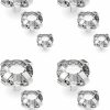 Clearance Dyknasz Dyknasz 12Pcs 14G Grade 23 Titanium Dermal Anchor Tops Internally Threaded Clear Gem Piercing Jewelry For Women Men