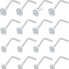 Clearance Lsnevsie Lsnevsie 20G Push In Theadless Nose Rings Studs Surgical Steel Hypoallergenic Nose Rings Studs Piercing Jewelry For Women Men Diamond 1.5Mm 2Mm 2.5Mm 3Mm