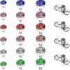 Online Hoeudjo Hoeudjo 24-30Pcs 14G Multicolor Cz Dermal Anchor Tops And Base Titanium Microdermals Piercing Jewelry For Women Men 2Mm 3Mm 4Mm