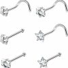 New FLOGWE Flogwe 20G Nose Stud Rings 316L Nose Studs Surgical Steel Nose Ring Stud Piercing Jewelry…