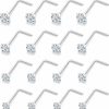 Clearance Lsnevsie Lsnevsie 18G 20G 22G Surgical Steel Nose Rings Studs For Women Men Nose Piercing Jewelry Top Diamond 1.5Mm 2Mm 2.5Mm 3Mm