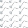 Wholesale Lsnevsie Lsnevsie 20G Push In Theadless Nose Rings Studs Surgical Steel Hypoallergenic Nose Rings Studs Piercing Jewelry For Women Men Diamond 2Mm