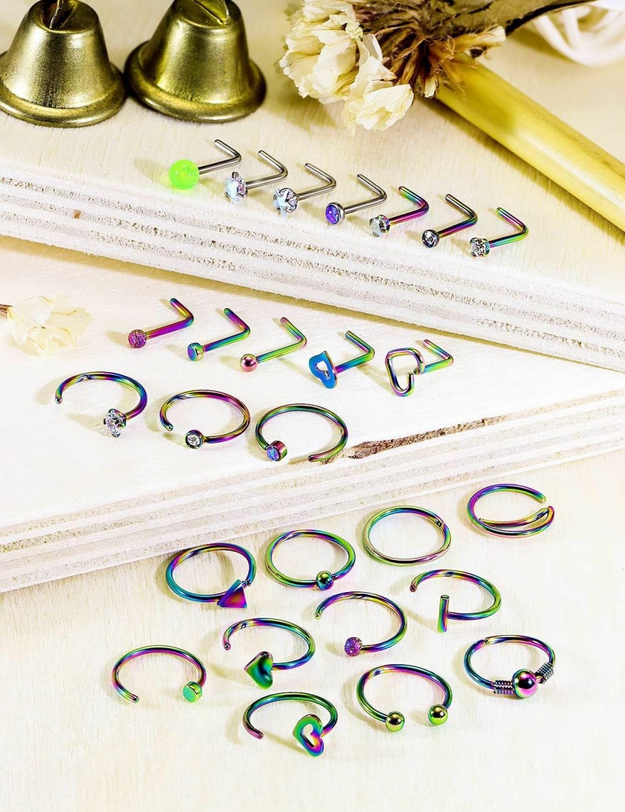 New Jenxnjsjo Jenxnjsjo Nose Rings Nose Studs Nose Ring Nose Stud Nose Rings Hoops Nose Piercings Nose Rings Studs Nose Rings For Women Nose Piercing Jewelry Hoop Nose Ring Nose Hoops Surgical Steel Nose Ring