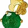 New DIWANI Diwani 14K Gold 4.0Mm Natural Emerald Gemstone Engagement Wedding Nose Lip Labret Monroe Body Piercing Ring Stud Pin Screw (0.230 Cents, Color- Green) 18 Gauge Thick 8.0Mm Length Screw Back Post