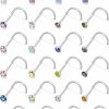 New Generic Lsnevsie 18G 20G 22G Surgical Steel Opal Nose Rings Studs For Women Men Nose Piercing Jewelry Top Diamond 1.5Mm 2Mm 2.5Mm 3Mm 24Pcs