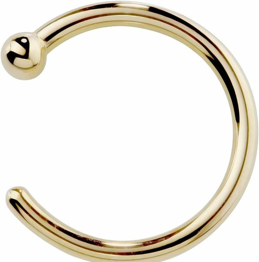 Online FreshTrends Freshtrends Solid 14K Gold Or Platinum Nose Ring Hoop 18 Gauge 5/16\" Diameter