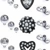 Hot Vsnnsns Vsnnsns 14G Dermal Piercing Jewelry Anchor Tops Dermal Tops Titanium Base Microdermals Piercing For Women Men Internally Threaded Dermal Anchor Tops 2Mm 3Mm 4Mm Silver Black Ranibow Rose Gold 17Pcs