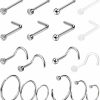 New LOLIAS Lolias Hypoallergenic G23 Titanium Nose Ring Studs For Sensitive Skin 20G Nose Ring Hoops Nose Studs For Women Men 2Mm Small Titanium Nose Piercing Jewelry