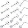 Best Leiainely Leiainely Threadless Nose Stud Nose Rings Nose Ring Nose Studs Nose Piercings Nose Rings Studs Nose Stud Nose Rings For Women Nose Piercing Jewelry Surgical Steel Nose Ring Nose Piercing