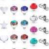 Hot SCERRING Scerring 14G Dermal Piercing Jewelry Anchor Tops And Base Titanium Microdermals Piercing For Women Men Cz Ball Flat Moon Star Opal Heart 2Mm 3Mm 4Mm 19-27Pcs