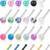 Best Cisyozi Cisyozi 18G Glow In The Dark/Pearl Nose Rings Studs 3Mm Balls Surgical Steel Big Stud Nose Rings Piercing Jewelry For Women Men