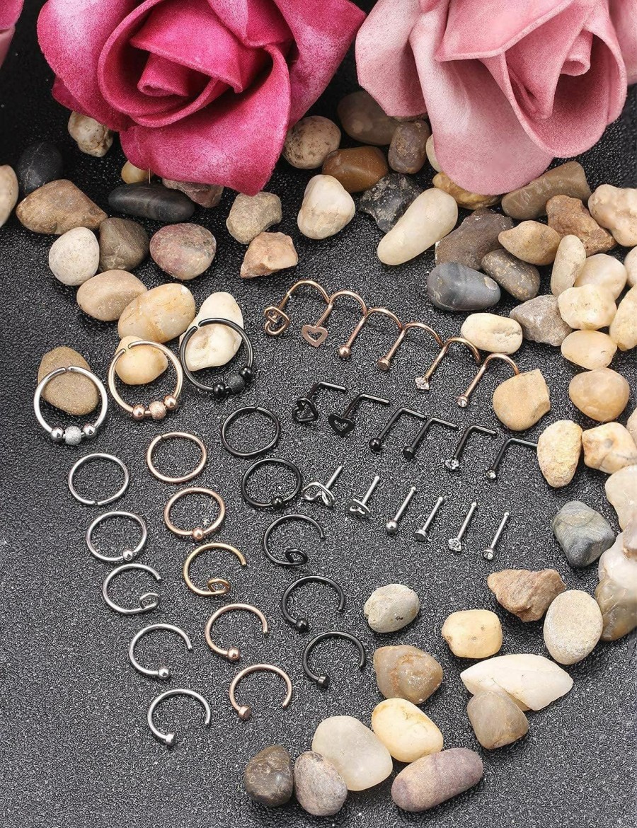 Wholesale Leiainely Leiainely Nose Rings Nose Piercings Nose Rings Hoops Nose Studs Nose Rings For Women Nose Piercing Jewelry Nose Rings Studs Nose Stud Nose Ring Hoop Nose Ring Nose Hoops Nose Piercing