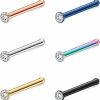 Best Ruifan Ruifan 6Pcs 20G Mix Color 316L Surgical Steel Jeweled Clear Diamond Cz Nose Stud Rings Bone Pin Piercing Jewelry 1.5Mm 2Mm 2.5Mm 3Mm