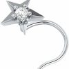 Wholesale Demira Jewels Demira Jewels 14K White Gold Natural Diamond Star Wedding Nose Body Piercing Ring Stud Pin Certified Jewelry