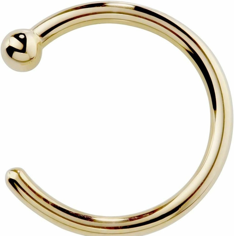 Clearance FreshTrends Freshtrends Solid 14K Gold Tiny Nose Ring Hoop 18 Gauge 1/4\" Diameter