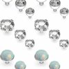 Best Generic Vqoxaggi 18Pcs 14G Grade 23 Titanium Dermal Anchor Tops Internally Threaded Clear Gem Dermal Piercing Jewelry For Women Men, Vxg0003