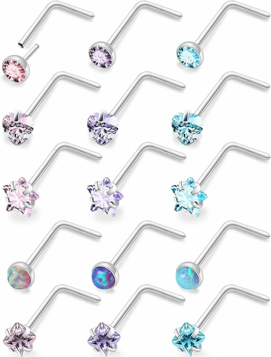 Wholesale Tkzndnm Tkzndnm Threadless Nose Stud Nose Rings Nose Studs Nose Piercing Jewelry Nose Ring Nose Piercings Nose Rings Studs Nose Stud Nose Rings For Women Surgical Steel Nose Ring Nose Piercing