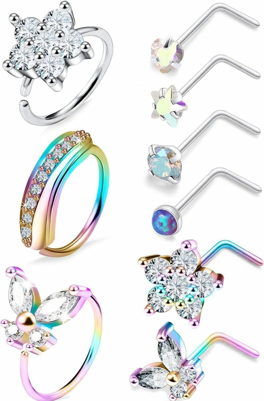 Wholesale Tkzndnm Tkzndnm Nose Rings Nose Studs Nose Piercing Jewelry Nose Ring Nose Stud Nose Rings Hoops Nose Piercings Nose Rings Studs Nose Hoops Nose Rings For Women Hoop Nose Ring Surgical Steel Nose Ring