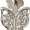 New DIWANI Diwani 14K Gold Gii Certified Natural Vvs-Vs 14 Diamonds Butterfly Shape Engagement Nose Lip Labret Monroe Piercing Ring Stud Screw Pin(0.115 Cents, E-F Colour)18 Gauge Thick 8.0Mm Length Screw Back P