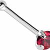 Hot Jewelry Avalanche Jewelry Avalanche 22G Solid 14Kt Gold Nose Bone Stud With Prong Set Real Ruby Gemstone, 14Kt Yellow Gold Or 14Kt White Gold - July Birthstone Nose Ring