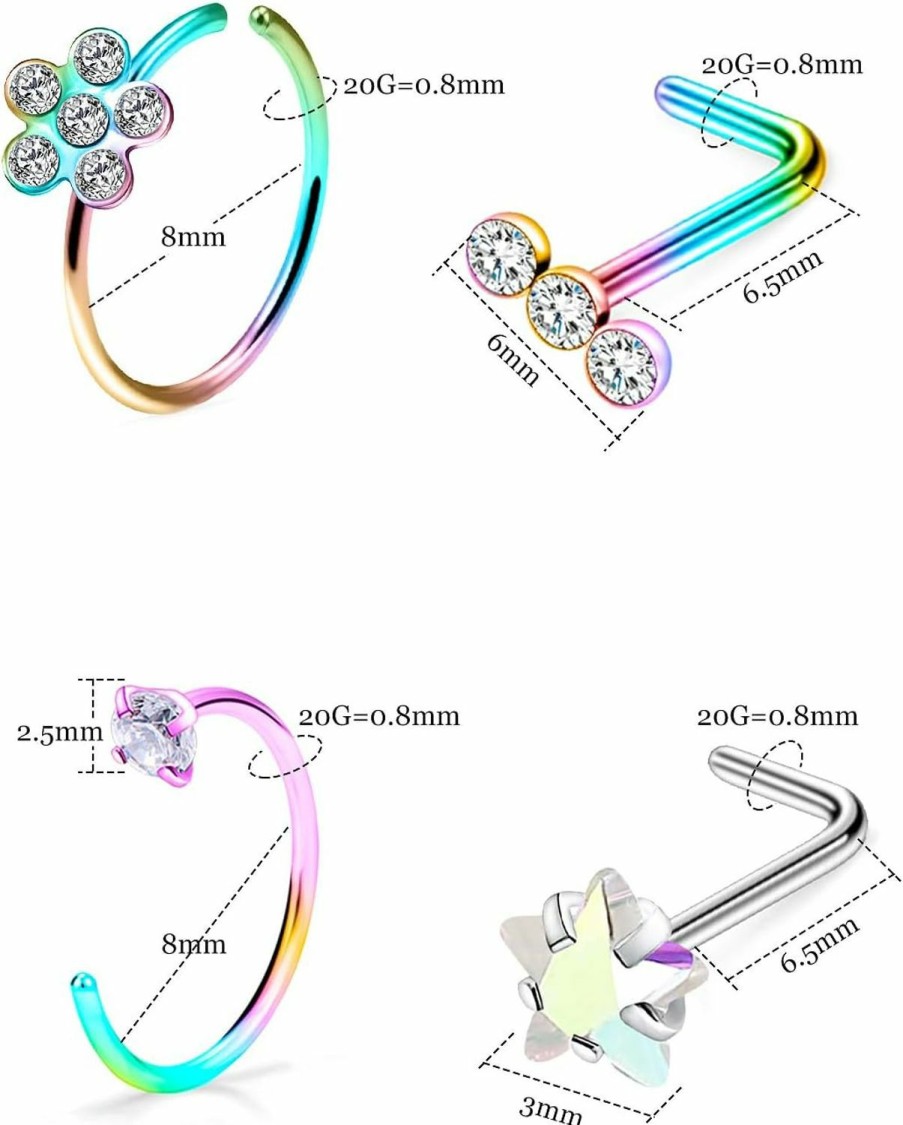 New Jenxnjsjo Jenxnjsjo Nose Rings Nose Piercings Nose Studs Nose Rings Hoops Nose Rings For Women Nose Rings Studs Nose Piercing Jewelry Nose Ring Nose Stud Hoop Nose Ring Nose Hoops Nose Piercing Nose Hoop