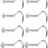 Wholesale Vitaltyextracts Vitaltyextracts Hypoallergenic Nose Screw Studs Round Diamond Surgical Steel Nose Rings Piercing Kit