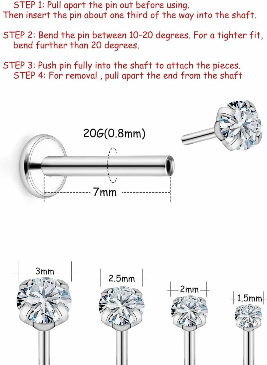 Best Tkzndnm Tkzndnm Threadless Nose Stud Nose Rings Nose Studs Nose Ring Nose Piercings Nose Rings Studs Nose Piercing Jewelry Nose Rings For Women Nose Stud Surgical Steel Nose Ring Nose Piercing Nose Jewelry