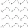 Clearance Staligue Staligue G23 Titanium Nose Rings 20G Hypoallergenic L Shaped Screw Bone Nose Rings Studs For Women Men Corkscrew Nose Rings Nose Pin Cz Star Heart Butterfly Nose Piercings Jewelry For Sensitive Skin