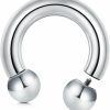 Wholesale VCMART Vcmart Internally Threaded Circular Barbells Horseshoe 00G-0G-2G-4G-6G-8G-10G-12G 12Mm/16Mm/19Mm 316L Surgical Steel Pierced Body Jewelry Sold Individually