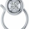 Online HALO JEWELERS Halo Jewelers 925 Sterling Silver 0.02Ct Round Cut Real White Diamond Womens Solitaire Nose Piercing Pin Ring (I-H Color-I1-I2 Clarity), Diamond Nose Ring,Stud Nose Ring, Diamond Nose Rings For Women