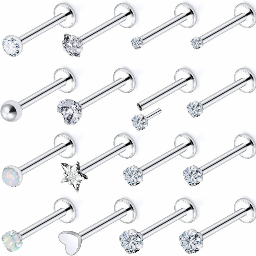 Hot Pnsgisr Pnsgisr Threadless Nose Stud Nose Rings Flat Back Earrings Nose Ring Nose Studs Nose Piercings Nose Rings Studs Nose Piercing Jewelry Nose Rings For Women Flat Back Earrings For Women Nose Stud