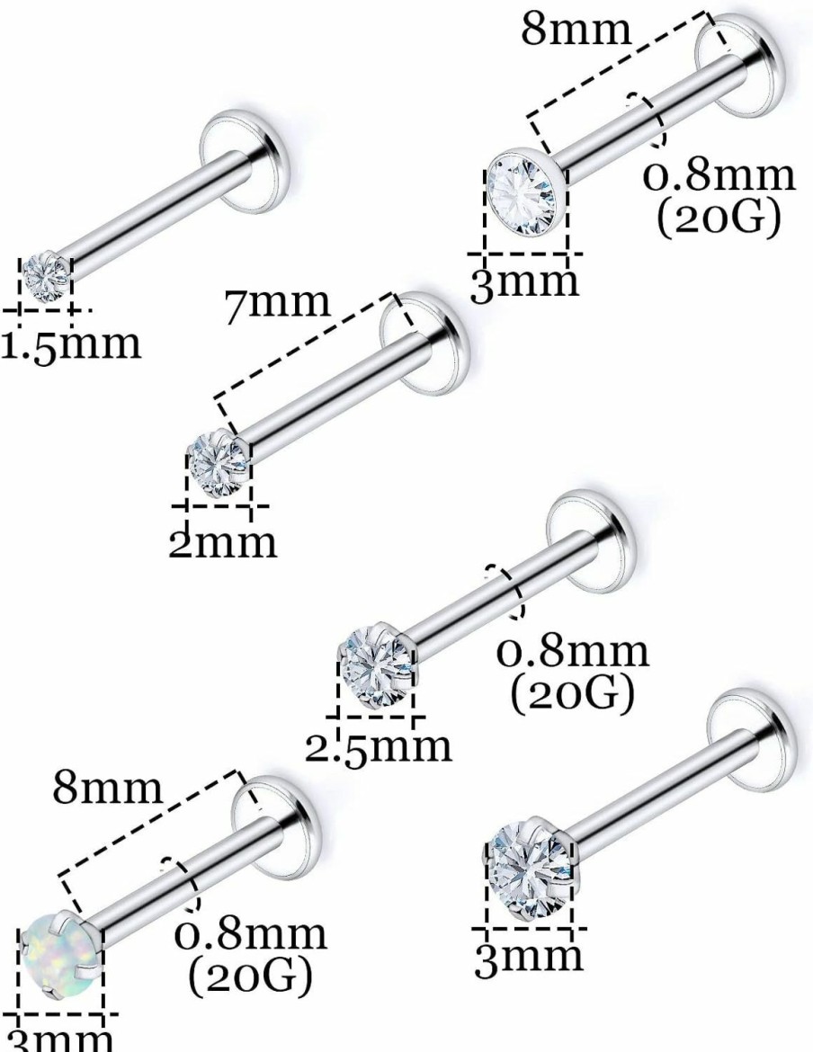 Hot Pnsgisr Pnsgisr Threadless Nose Stud Nose Rings Flat Back Earrings Nose Ring Nose Studs Nose Piercings Nose Rings Studs Nose Piercing Jewelry Nose Rings For Women Flat Back Earrings For Women Nose Stud