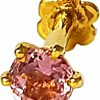 Hot DIWANI Diwani 14K Gold 4.0Mm Natural Pink Tourmaline Gemstone Engagement Wedding Nose Lip Labret Monroe Body Piercing Ring Stud Pin Screw(0.230 Cents, Color- Pink)18 Gauge Thick 8.0Mm Length Screw Back Post