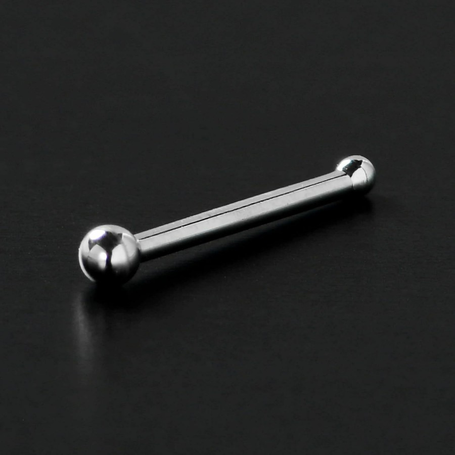 New Body Candy 20 Gauge 1/4\" Length 14K White Gold 1.5Mm Ball Nose Bone Straight Nose Ring