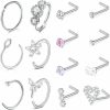 Wholesale TOKRING Tokring 18G Nose Rings Hoops Nose Rings Studs For Nose Piercings Surgical Steel Nose Piercing Jewelry For Women Men