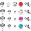 New SCERRING Scerring 14G Dermal Piercing Jewelry Anchor Tops And Base Titanium Microdermals Piercing For Women Men Opal Cz Ball Flat Moon Star Heart 2Mm 3Mm 4Mm 17-30Pcs