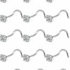 Clearance Uqnwbdq Uqnwbdq 18G 20G Nose Rings Studs Hypoallergenic 316L Surgical Steel Cubic Zirconia Nose Rings L Shaped Screw Straight Style Nose Stud Rings Piercing Jewelry For Women Men Diamond 3Mm