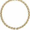 Online Lavari Jewelers Lavari Jewelers 20 Gauge Screw Thread Hoop Nose Ring In 14K Yellow Gold 8 Mm To 10 Mm In Diameter Hypoallergenic Uni Nose Ring 20G Body Piercing