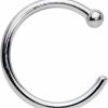 Wholesale Body Candy Body Candy Tiny Nose Hoop 20 Gauge 1/4 Small Diamenter Solid 14K White Gold 6Mm Nose Hoop