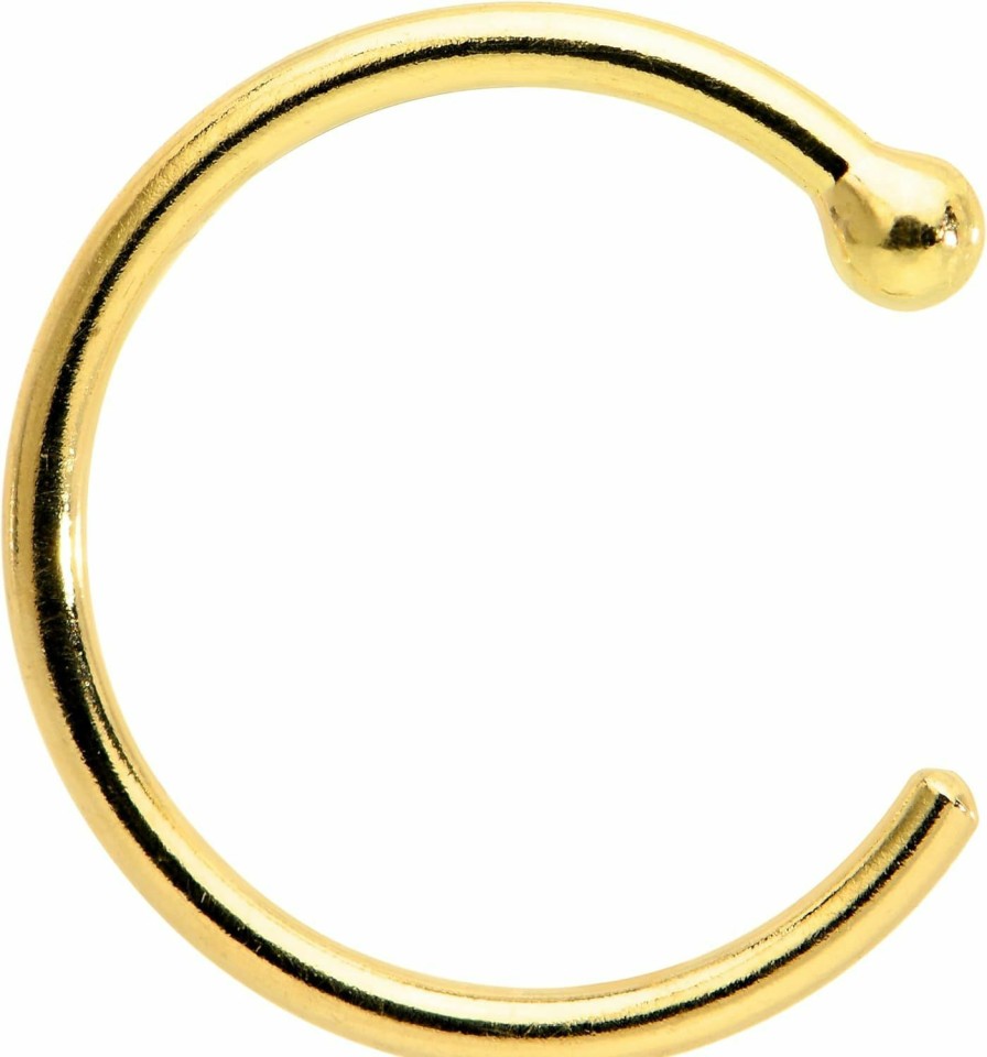 Online Body Candy Body Candy Nose Hoops In 18K Gold 20 Gauge 5/16\"